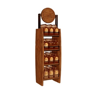 Étagères de présentation autoportantes en bois à plusieurs niveaux <span class=keywords><strong>pour</strong></span> produits alimentaires, boissons, bières et jus, robustes et faciles à assembler - Product Image 6