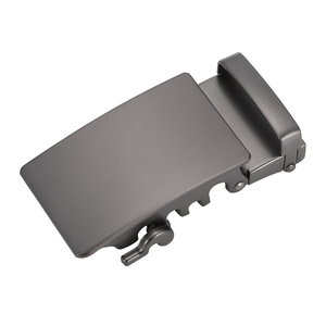 Prix de gros de ceinture à cliquet en cuir boucle de verrouillage automatique en alliage blanc mat boucles de ceinture automatique en métal pour hommes - Product Image 3