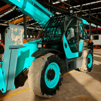 Chargeur agricole diesel télescopique, chariot élévateur télescopique de 3 tonnes avec hauteur de levage de 7m à 18m et cabine