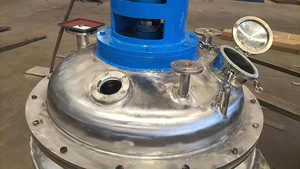 Réacteur à agitation à enveloppe chauffante avec agitateur Réacteur à chauffage vapeur/électrique Produits chimiques Réacteur à agitation continue de résine - Product Image 3