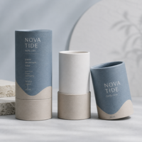 Tubo de Cartón Redondo Biodegradable, Caja de Papel para Desodorante con Impresión Personalizada, Embalaje Ecológico Libre de Plástico