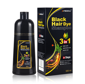 500ML Meidu Hair Color Champú Gel Pour Cheveux <span class=keywords><strong>Champus</strong></span> Teinture Pelo Sin amoníaco Permanente 3 en 1 Champú para tinte de cabello a base de hierbas - Product Image 2