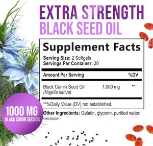OEM minyak biji hitam kapsul softgel 100% kapsul minyak biji Jinten hitam dengan Thymoquinone Pure Nigella Sativa untuk kesehatan kulit - Product Image 2