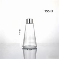 Diffuseur à roseaux en verre blanc brillant, bouteille d'aromathérapie, évaporateur d'huiles essentielles, désodorisant de voiture, vase décoratif transparent pour la maison