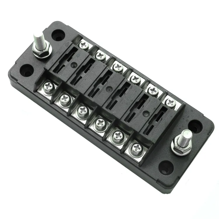 Made in china 100amp 6 IN 6 out 6 way distribution 12v 24v car auto blade fuse box block holder