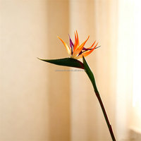 Fleur artificielle Strelitzia (Oiseau de paradis) faite à la main, aspect réaliste en PU, pour mariage et décoration intérieure