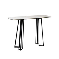 Table à manger réglable de style nordique moderne, plateau blanc, pieds en métal, panneau écologique, garantie 1 an pour salon, atelier