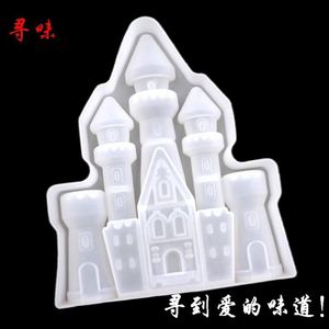 Moule en silicone en forme de château à tour unique pour décoration de pâtisserie, base de gâteau, résine OEM/ODM - Product Image 3