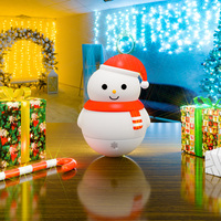 Veilleuse LED rechargeable en silicone en forme de bonhomme de neige, lampe de chevet douce au toucher, veilleuse pour enfants, chambre d'enfant, Noël