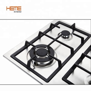 Cast Iron <b>Pan</b> Support Stainless Steel Gas Battery Ignition 6 Burner Built in Gas Cooktop - Product Image 4