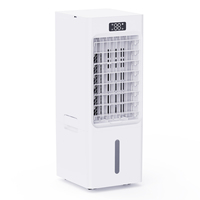 Ventilateur tour de refroidissement numérique en plastique Manggis avec télécommande, oscillation, réservoir d'eau de 600 ml, électrique, emballage cadeau, minuterie domestique