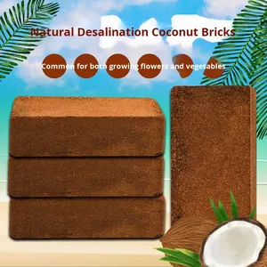 บล็อกมะพร้าวมะพร้าวขนาดใหญ่กระถางต้นไม้ที่มีสารอาหารในดินเป็นมิตรกับสิ่งแวดล้อมใช้เป็นปุ๋ยสำหรับปลูกพืชผักเปลือกหยาบใช้เป็นปุ๋ยรำข้าว - Product Image 1