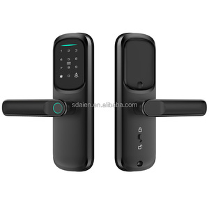 Tuya thông minh vân tay chốt cửa khóa ngoài trời sinh trắc học cửa gỗ với wifi tự động mật khẩu thẻ nhôm cửa - Product Image 4