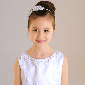 <span class=keywords><strong>Serre</strong></span>-tête de mariée/Accessoire de tête pour première <span class=keywords><strong>communion</strong></span> F1024 en organza floral avec strass et perles - Product Image 2