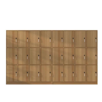 Casillero Moderno de HPL con Acabado de Madera de 12 mm para Gimnasio y Estudiantes, Resistente al Agua, al Fuego y Duradero, con Estructura Laminada Compacta y Ensamblaje Desmontable