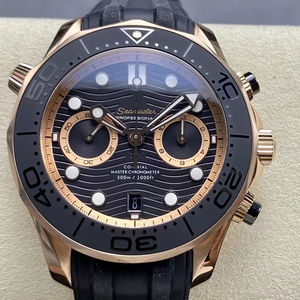 Reloj Mecánico de Lujo, Super Calidad, Resistente al Agua, 44mm, N1 Factory, Movimiento 9900, Oro Rosa, Cerámica Negra, Cronógrafo, 300m - Product Image 1