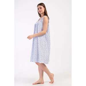 Camisón sin Mangas para Mujer Neba, Clásico, Tejido Suave, Color Azul, Ropa de Dormir - Product Image 6