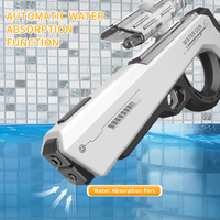 Mitrailleuse en plastique Revolver pistolet à eau étanche fort puissant électrique entièrement automatique Absorption stockage d'eau pistolet jouets