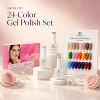 Ensemble de vernis à ongles en gel UV écologique non toxique longue durée 15 ml, 24 couleurs, logo personnalisé, flacons pour salons professionnels et DIY