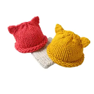 New Boys and Girls Fashion Baby Beanies Jacquard Knit Cuffed Brimless Hat Thick Warm Wool Hat