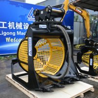 Godet de criblage hydraulique pour excavatrice de 3,5 à 5,5 tonnes, godet de criblage rotatif pour le nettoyage du sable de rivière, criblage de base du sol