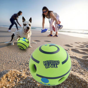 Durevole giocattolo in vinile per cani palla sonora auto-intrattenimento rotolando ridendo denti della palla che digrignano noia sollievo suono da masticare - Product Image 5