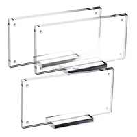 Porte-billets rectangulaire en papier acrylique Cadre pour billets en acrylique Porte-billets en acrylique transparent Cadre d'affichage pour billets en acrylique