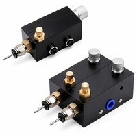 Pompe de lubrification pneumatique à impulsions simple/double sortie MQL pour machine-outil CNC et buse de découpe