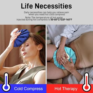 Impacco di Ghiaccio Riutilizzabile da 9 Pollici per Trattamento <span class=keywords><strong>Freddo</strong></span> e Caldo, Impacco Elastico Anti-perdita per Alleviare il Dolore, Dolori Mestruali, Lesioni e Distorsioni Muscolari - Product Image 2