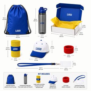 Kit de Bienvenida Personalizado para el Campus, Día de San Valentín, Año Nuevo, Bolsa con Cordón con Impresión UV Personalizada, Botella de Agua, Toalla Refrescante, Gorra - Product Image 2