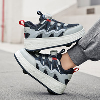 Chaussures à roulettes lumineuses LED ZY Brand avec semelle extérieure en TPR et tige en PU, deux roues, pour enfants, idéales comme cadeau
