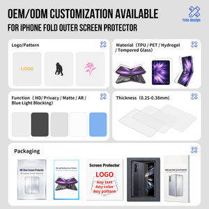 Protection d'écran en film hydrogel personnalisé, film TPU transparent HD pliable, protection d'écran pour iPhone 18 Fold Ultra, sans bulles - Product Image 3