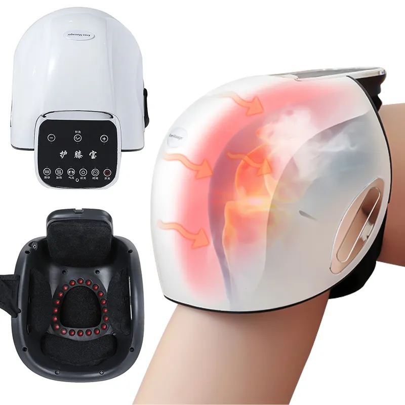 Massageador de joelho multifuncional com tela LED sem fio para uso doméstico, controle de joelho e perna para idosos