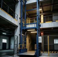 Monte-charge vertical hydraulique à rail de guidage, direct usine, pour le transport de marchandises en entrepôt et usine