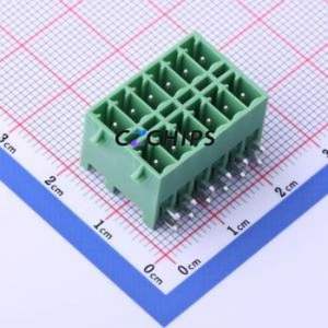 KF2EDGKRG-3.5-2*6P Plug-in Terminal Block Bent Lead Through Hole,P=3.5mm Board-to-Board / Socket - Closed Snap Fixing 2x6P 3.5mm - Product Image 1