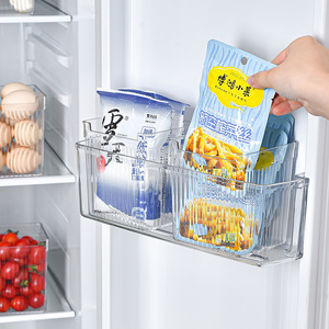 กล่องเก็บของข้างประตูตู้เย็นแบบใส สำหรับจัดเก็บอาหาร ผลไม้ ผักในครัว - Product Image 1