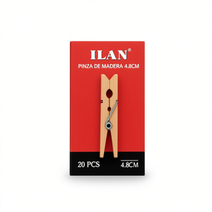 ILAN Mollette in Legno 4,8 Cm 20 Pezzi per Asciugare il Bucato - Product Image 2