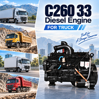 Moteur diesel turbocompressé Cums C260 33 260HP à lubrification forcée pour camion à benne basculante, transport de matériaux de construction