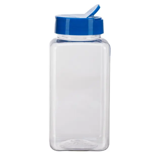 زجاجة توابل بلاستيكية رخيصة MAYSURE 250 مل 500 مل بغطاء علوي قلاب برطمان بهارات بغطاء لخلط الهواء مفتوح مزدوج
