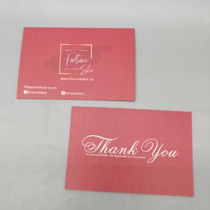 अनुकूलित पदोन्नति पुनर्नवीनीकरण कागज अपने लोगो के साथ सोने की पन्नी व्यापार आप कार्ड धन्यवाद - Product Image 5