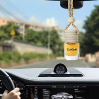 Vente en gros de 10ml bouchon en bois transparent vide diffuseur de voiture bouteille désodorisant de voiture avec bâton diffuseur à roseaux et pince pour évent