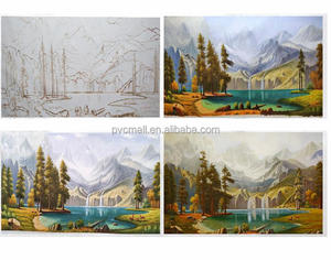 Phong Cách Châu Âu Trang Trí Nội Thất Canvas Bức Tranh Phong Cảnh Rừng Cabin Tường Nghệ Thuật Bức Tranh Sơn Dầu Trên Vải Cảnh Quan Trong Màu Sắc Sống động - Product Image 3