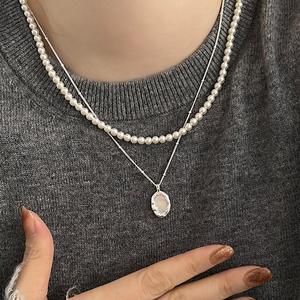 Collier pendentif Bouddha à gros ventre en jade blanc glacé Qianjin Gan Xiaofo Gong, plaqué argent pur S925, pendentifs et breloques en argent fin 18K - Product Image 4