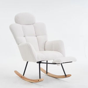 Moderna Poltrona Reclinabile a Dondolo Bianca per Soggiorno, Ufficio o Appartamento d'Albergo - Product Image 4