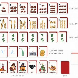 Juego de Mahjong Yexin, Mini, Portátil, para Viaje, Diseño de Bloques de Color, para Entretenimiento con Cartas de Ajedrez - Product Image 2