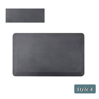 Tapis de bureau en PVC pour position debout, 19 mm d'épaisseur, imperméable, anti-fatigue, rend la position debout toute la journée supportable, design noir uni élégant