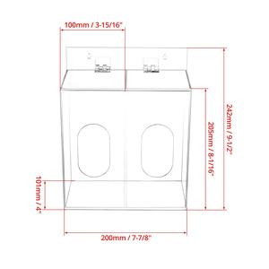 Porte-gant médical mural Boîte distributrice en acrylique écologique pour masques jetables Couvre-chaussures en <span class=keywords><strong>filet</strong></span> à <span class=keywords><strong>cheveux</strong></span> - Product Image 6
