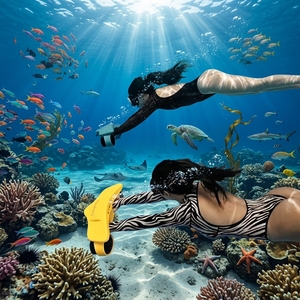 <span class=keywords><strong>Scooter</strong></span> Acuático Eléctrico 530W, Propulsor de Buceo Portátil, Motor DC <span class=keywords><strong>Submarino</strong></span> para Snorkel y Tabla de SUP - Product Image 1