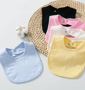 Bavaglini per bambini all'ingrosso bavaglini in cotone 100% asciugamano Saliva neonati ragazze grembiule da alimentazione Bandana in cotone Burp Cloth