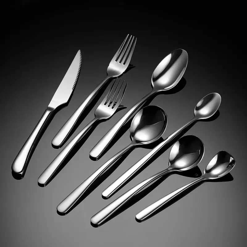 Cutlery Hotel Spoon Fork Knife Gold Cutlery Wedding Flatware High Quality 304 Stainless Steel Christmas Luxury Space